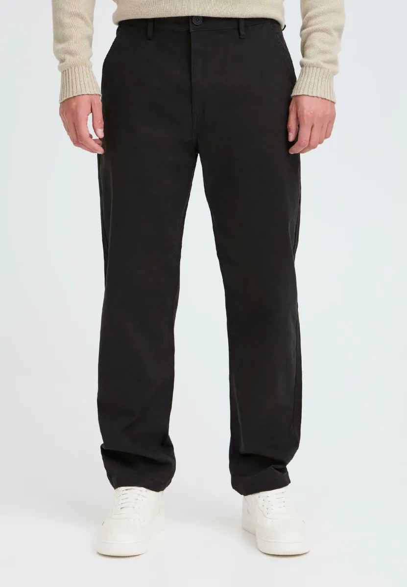 BHNATAN WIDE LEG RELAXED FIT - Chino - black