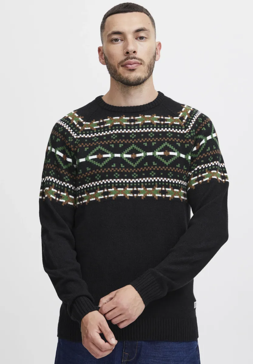 BHNILAS - Strickpullover - black