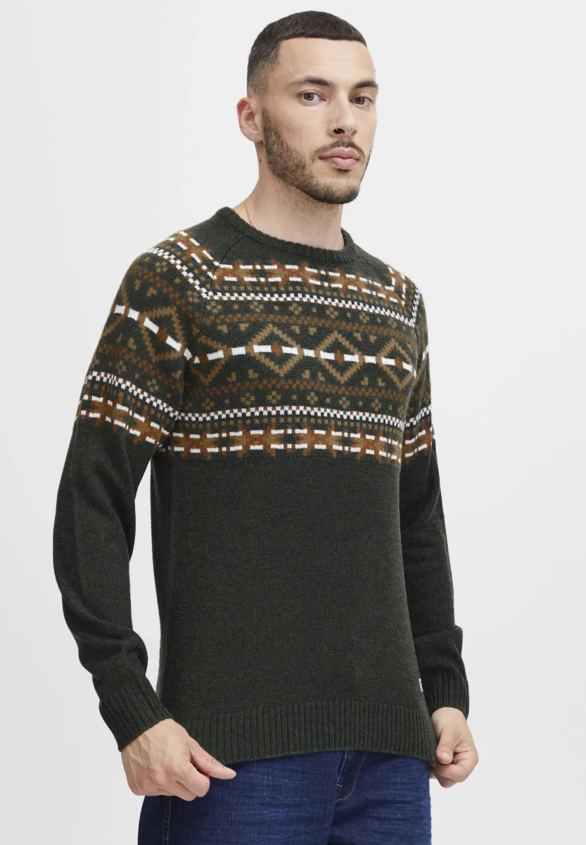 BHNILAS - Strickpullover - deep forest