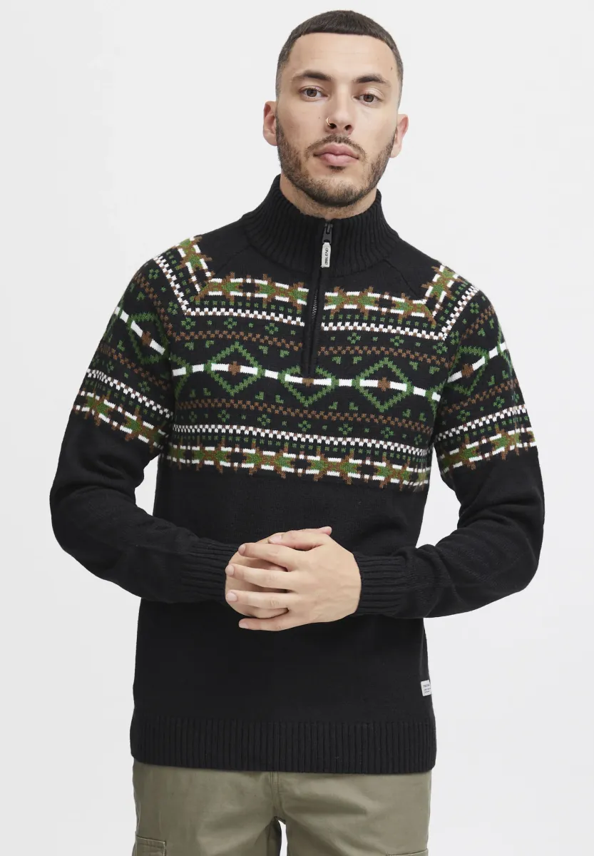 BHNILO - Strickpullover - black