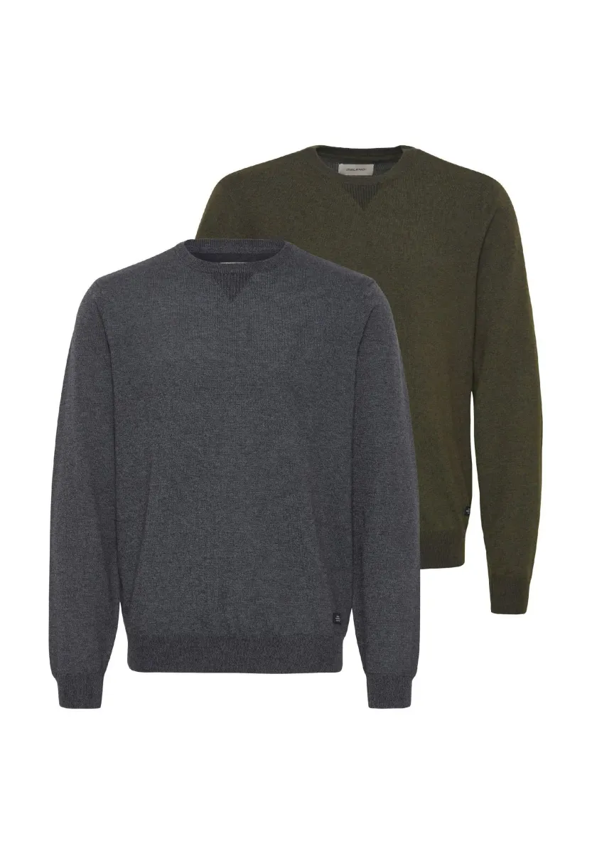 BHPULLOVER 2 PACK - Strickpullover - forest night black