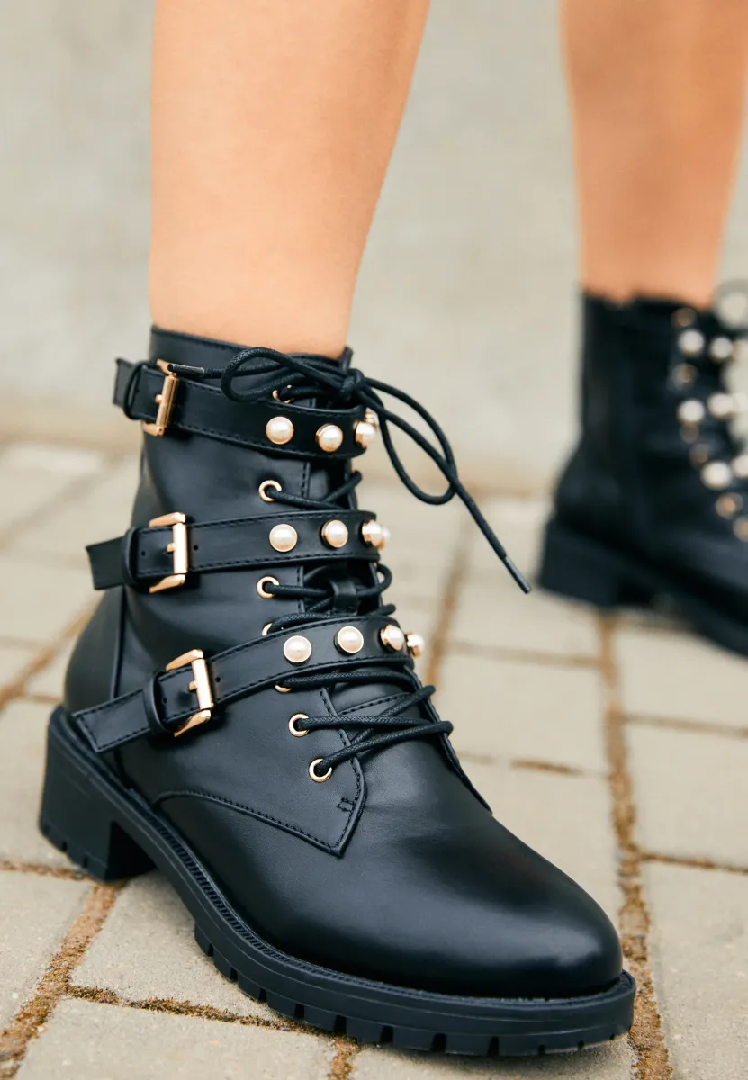 BIAPEARL BOOT - Schnürstiefelette - black