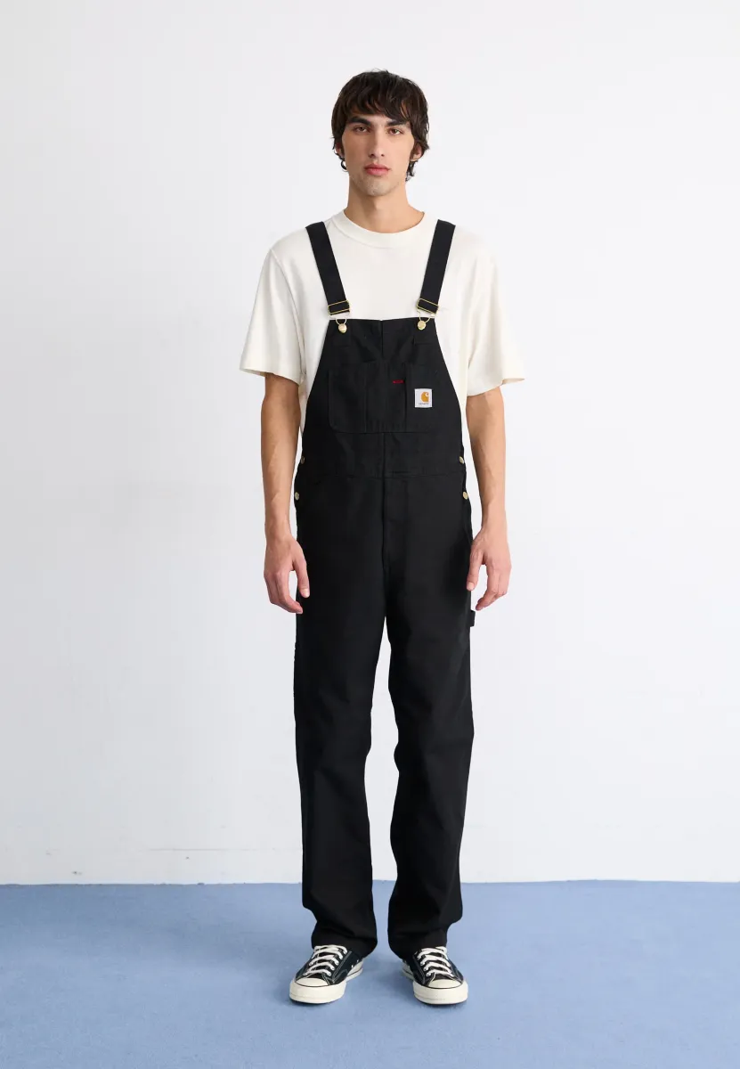 BIB OVERALL - Jeans Latzhosen - black rinsed