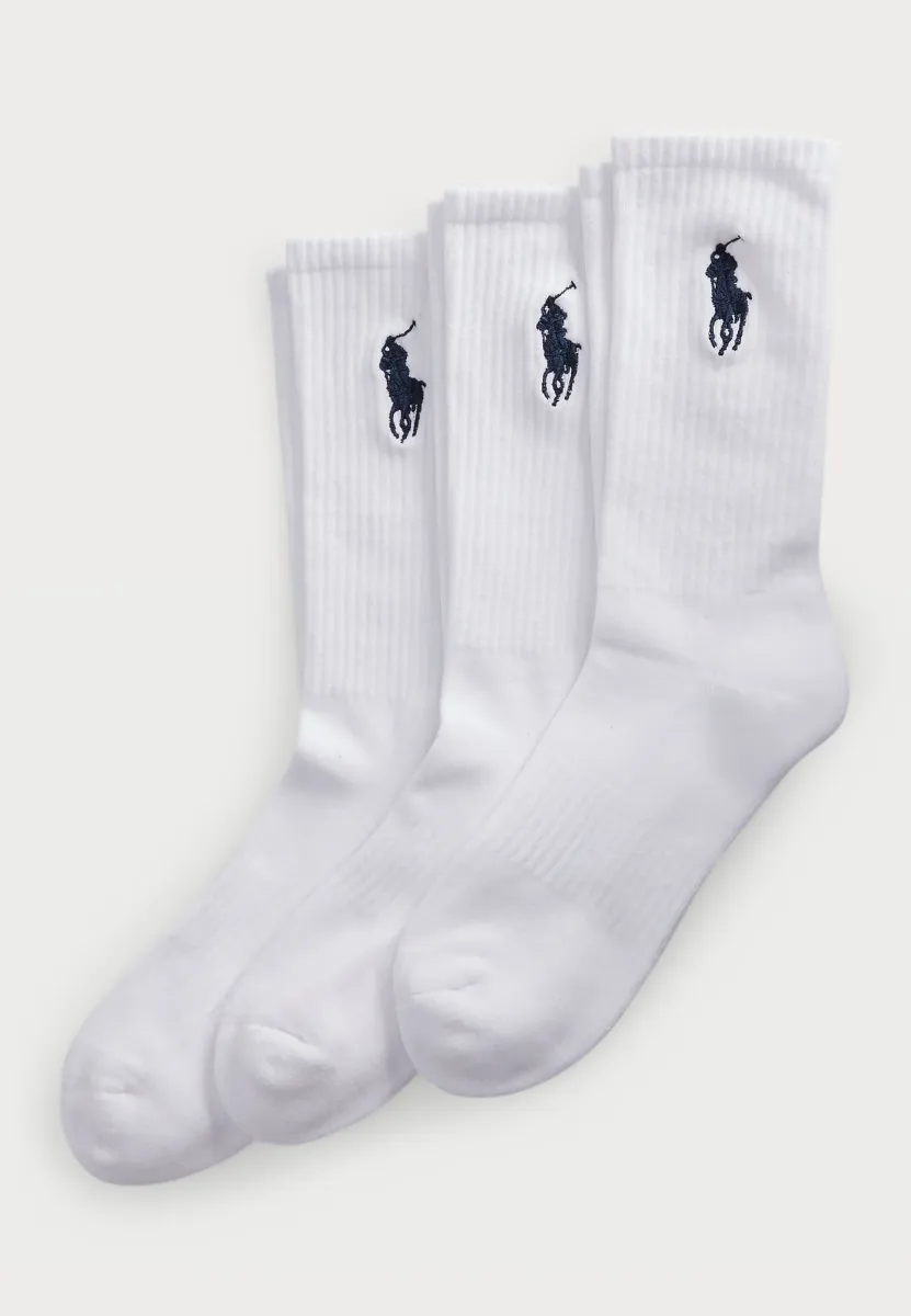 BIG PONY CREW SOCK 3 PACK - Socken - white