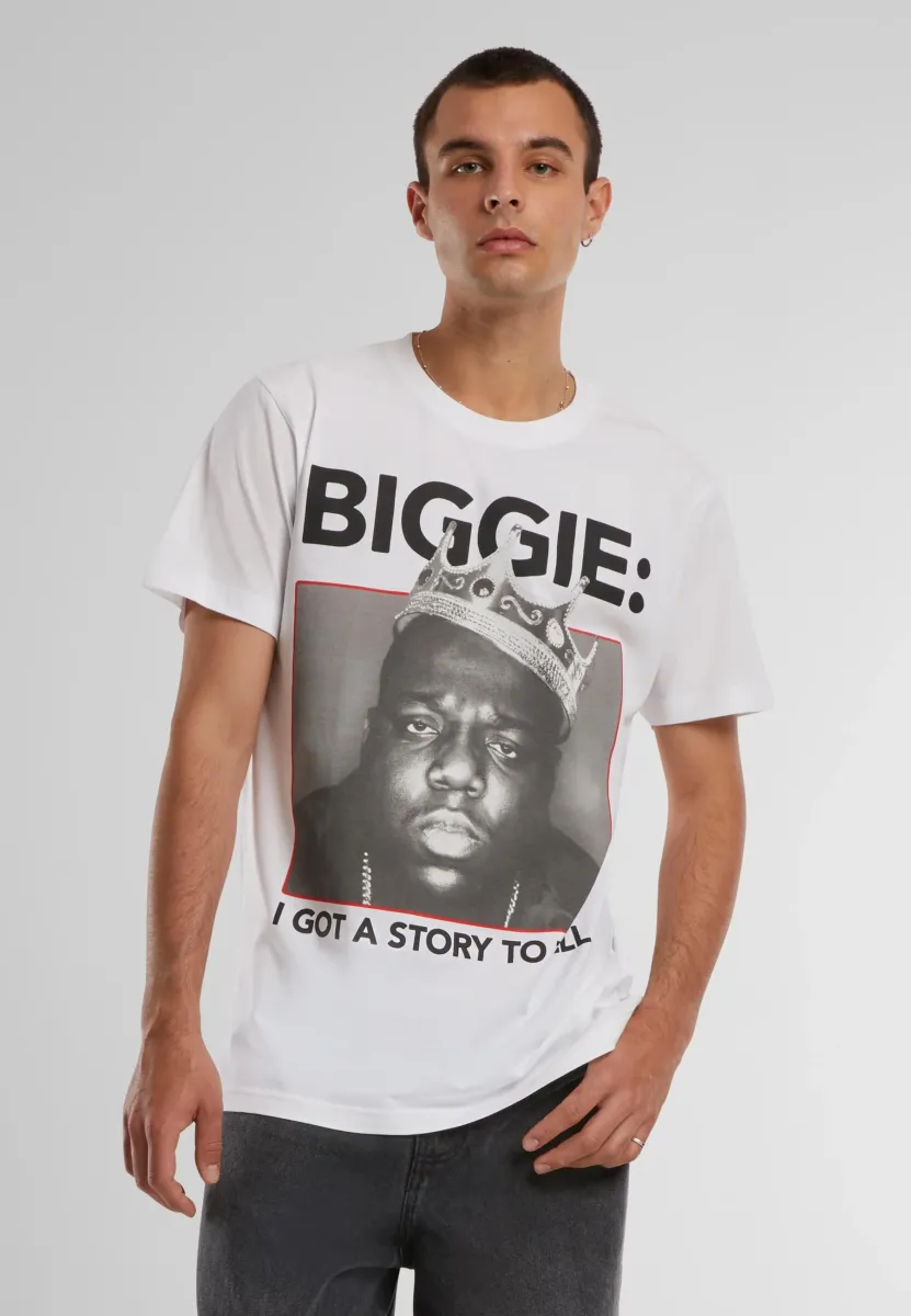 BIGGIE CROWN TEE - T-Shirt print - white