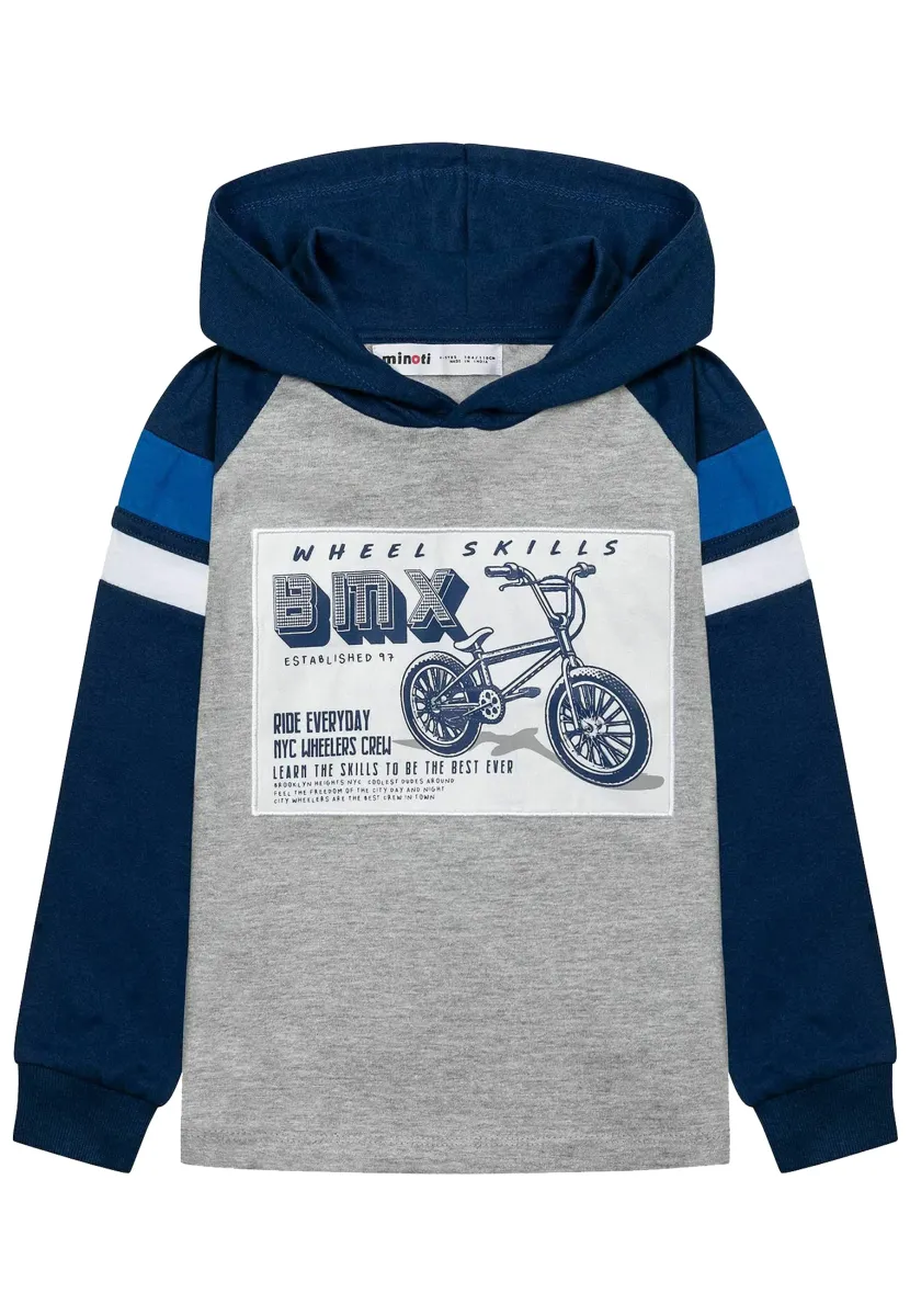BIKE LONG SLEEVED - Kapuzenpullover - red blue