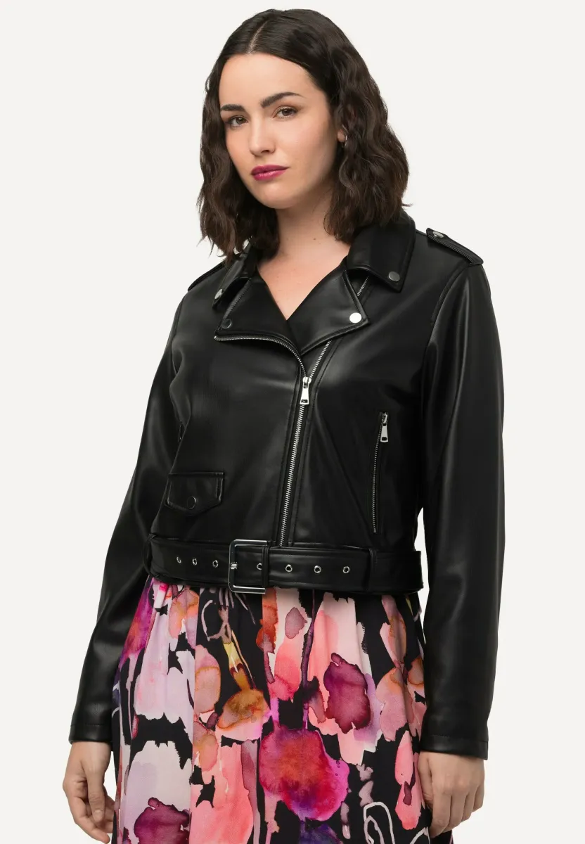 BIKER STYLE - Kunstlederjacke - black