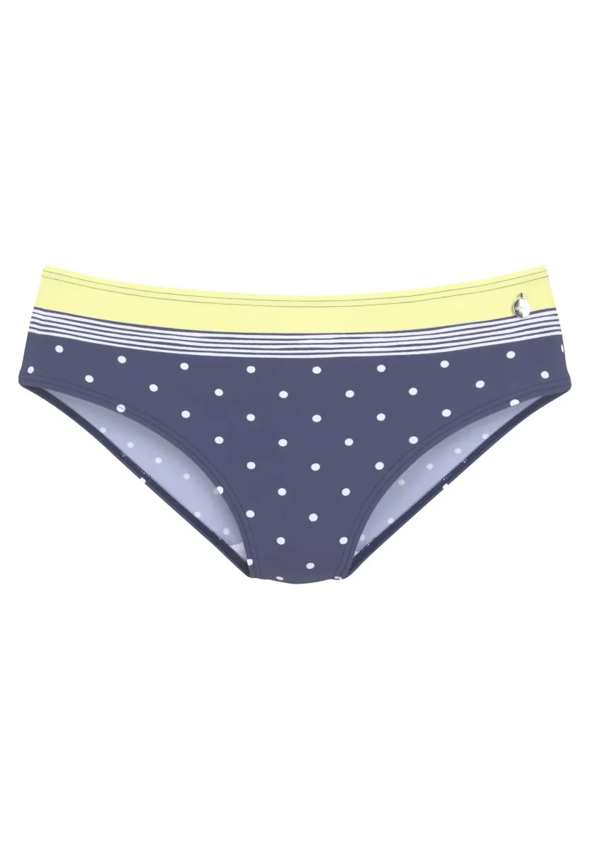 Bikini-Hose - blau gelb bedruckt