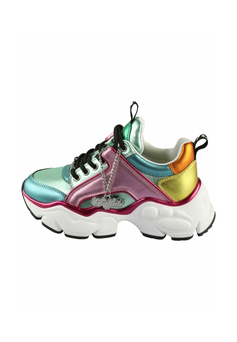 BINARY GLAM - Sneaker low - mint pink yellow metallic