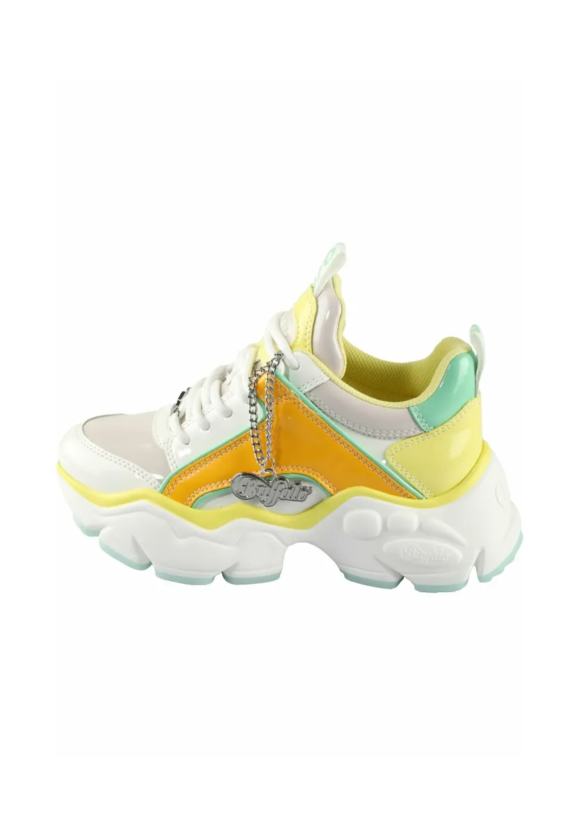 BINARY GLAM - Sneaker low - white yellow mint