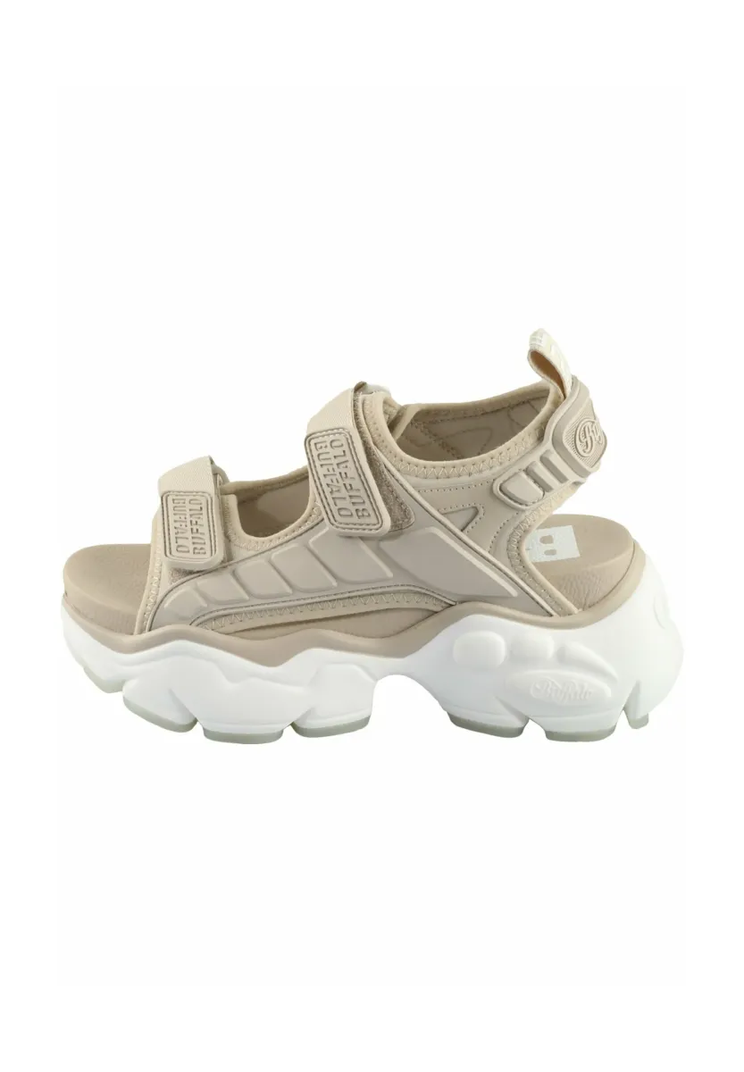 BINARY TRACK - Plateausandalette - beige