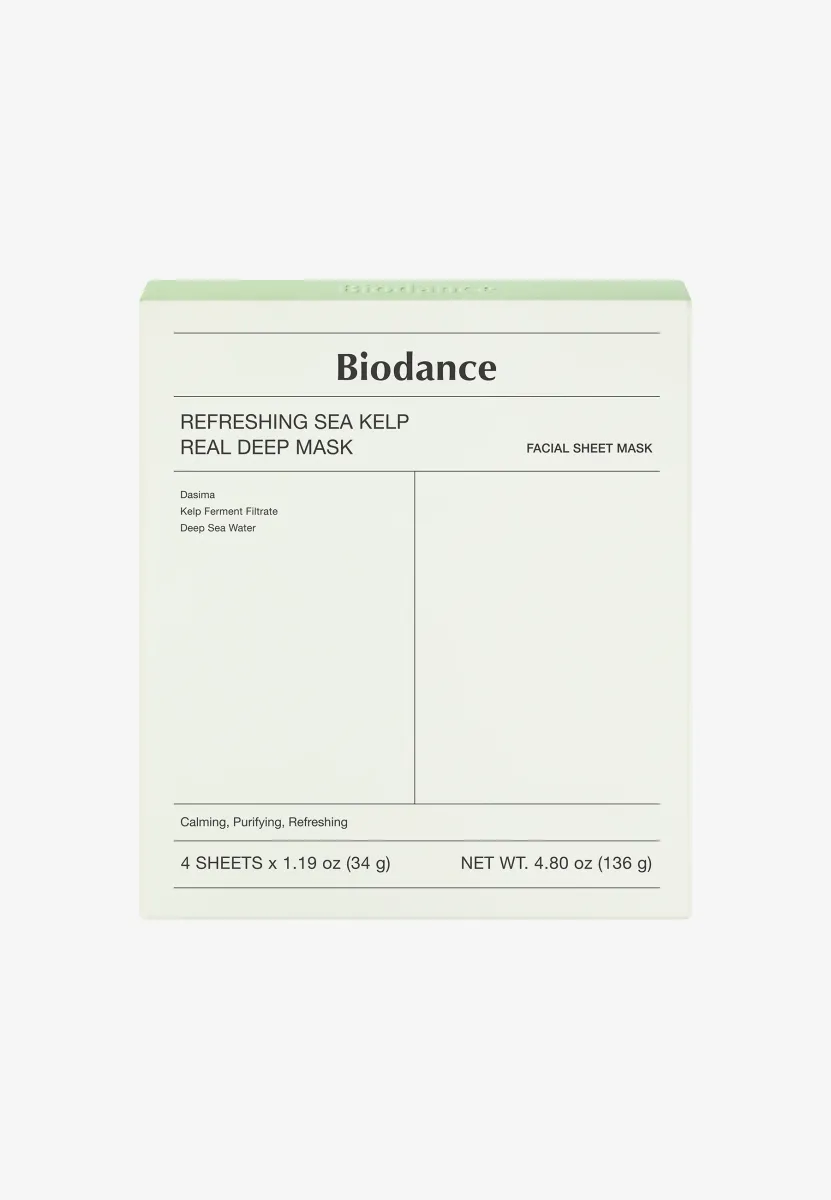 BIODANCE REFRESHING SEA KELP REAL DEEP MASK SET OF 4 - Gesichtsmaske