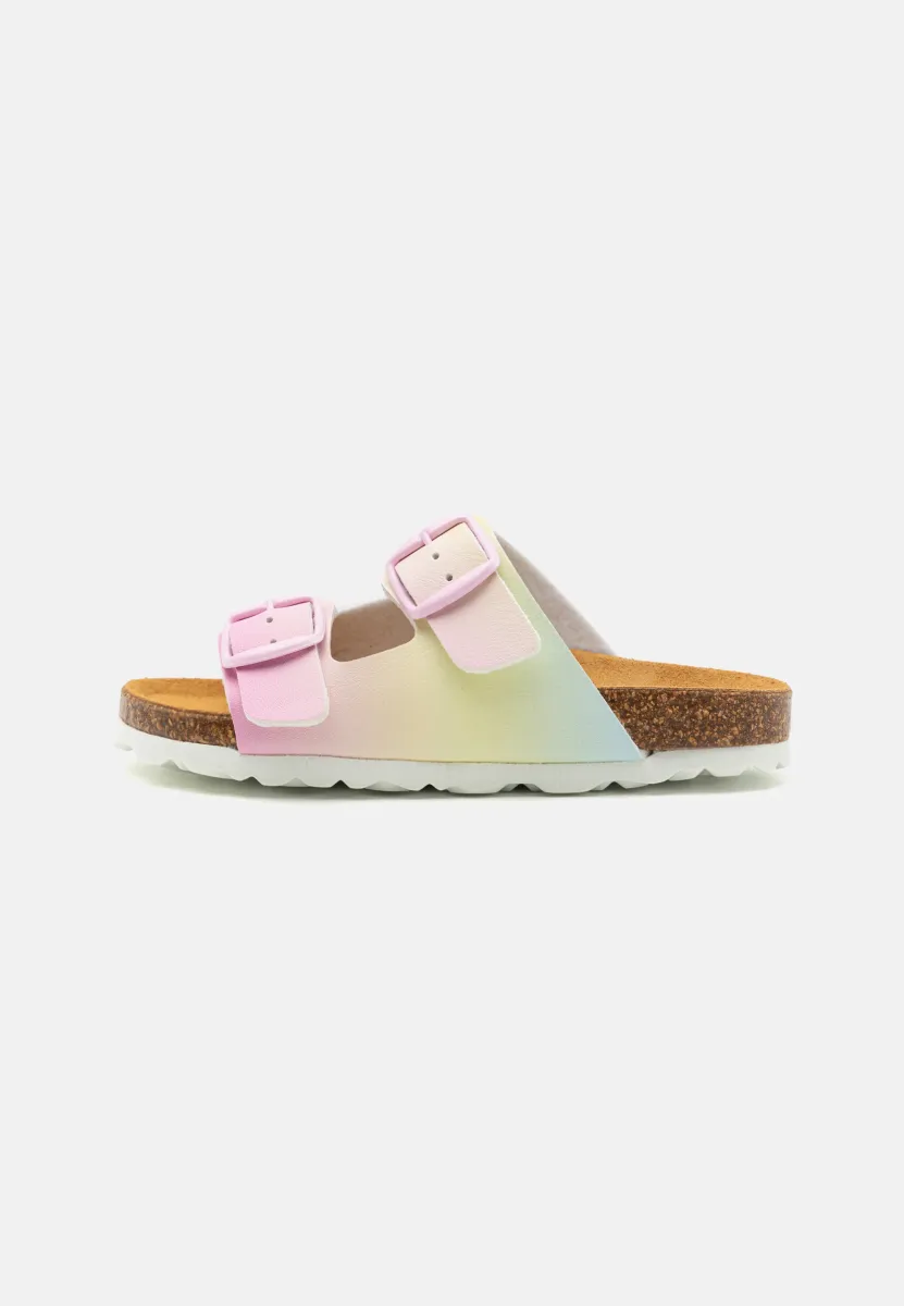 BIOLINE OMBRE - Pantolette flach - rose/yellow/green
