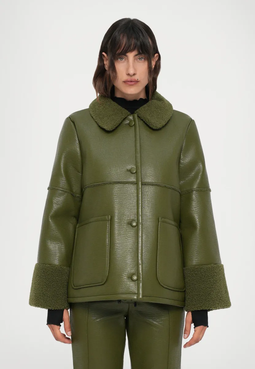 BIRDIE - Kunstlederjacke - olive