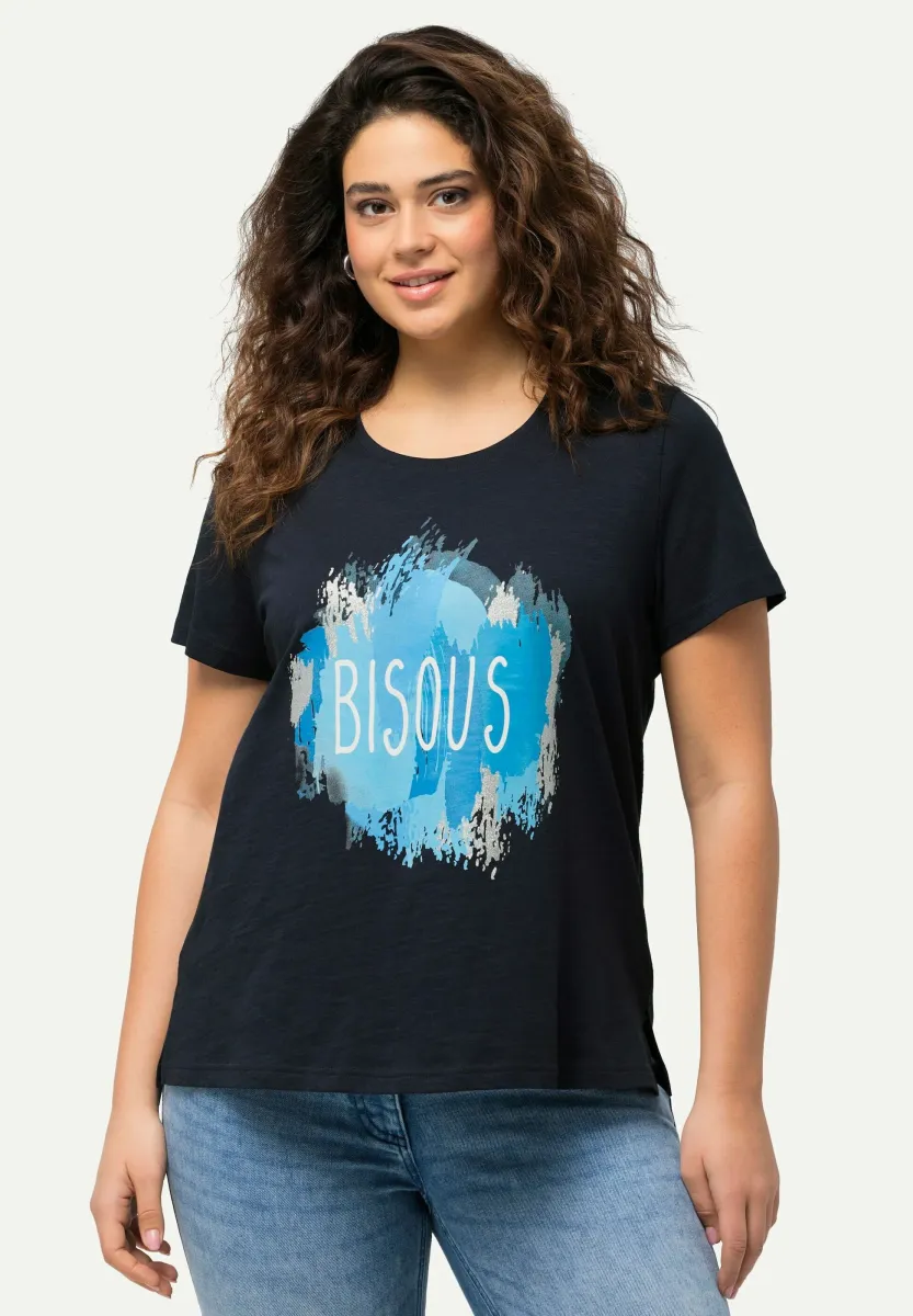 BISOUS SHORT SLEEVE GRAPHIC - T-Shirt print - navy blue