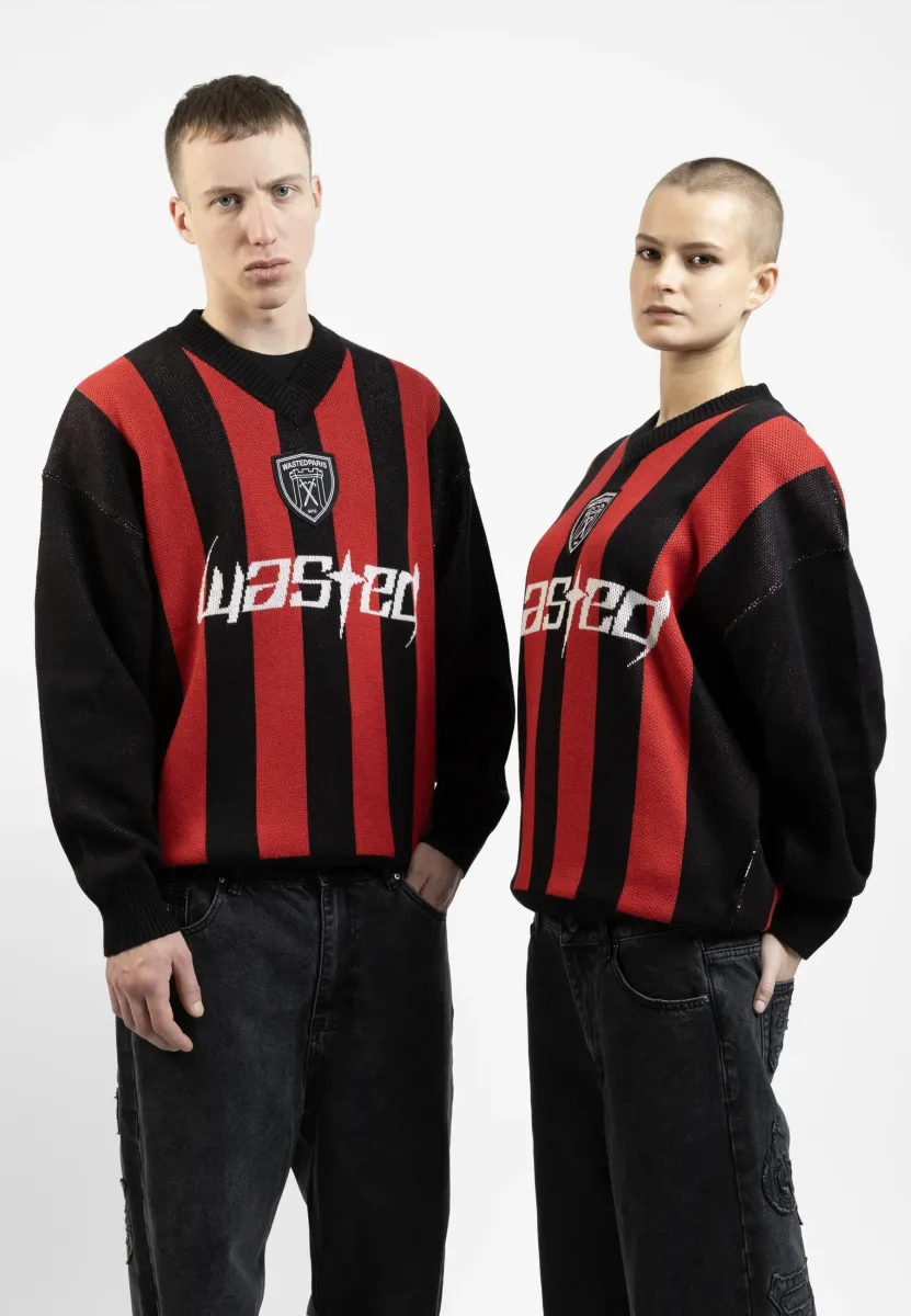 BLADE SWEATER UNISEX - Strickpullover - black/red