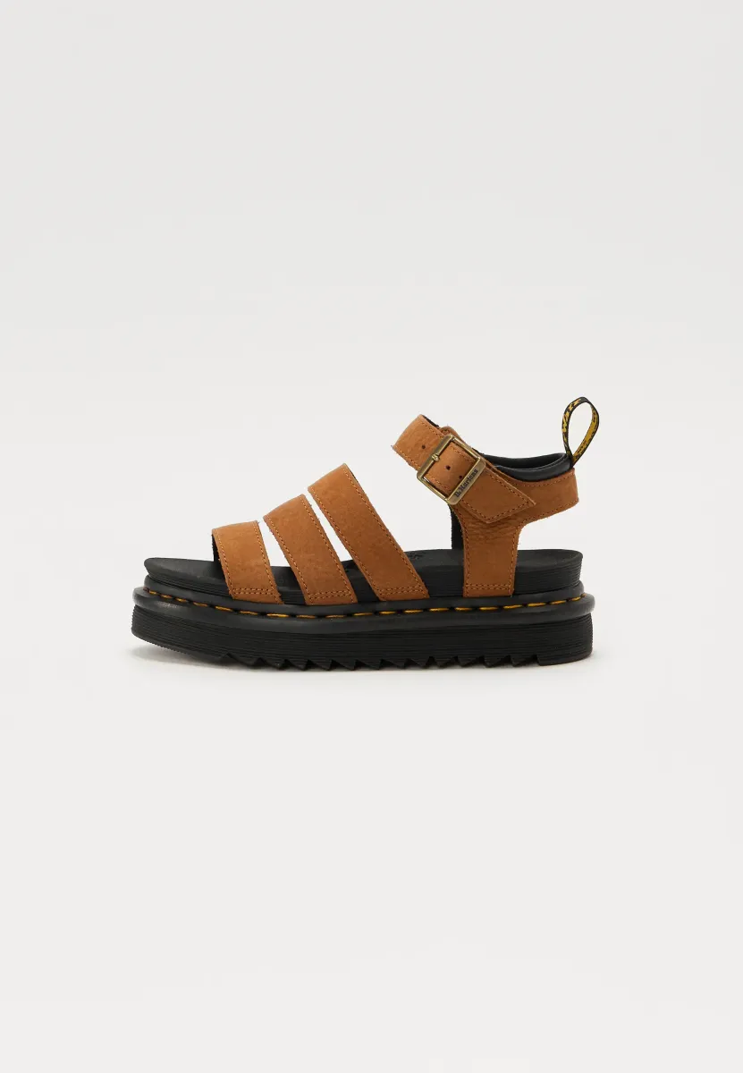 BLAIRE - Plateausandalette - desert brown tumbled nubuck