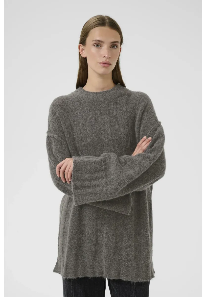 BLAKE LARA LONG - Strickpullover - dark gray melange
