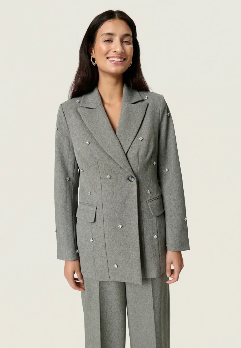 Blazer - grey melange suiting