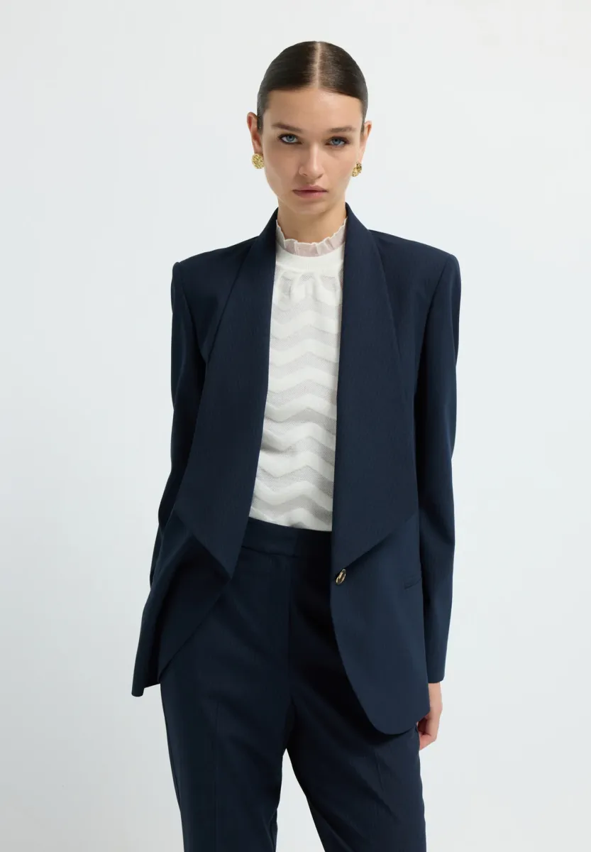 Blazer - striped navy blue
