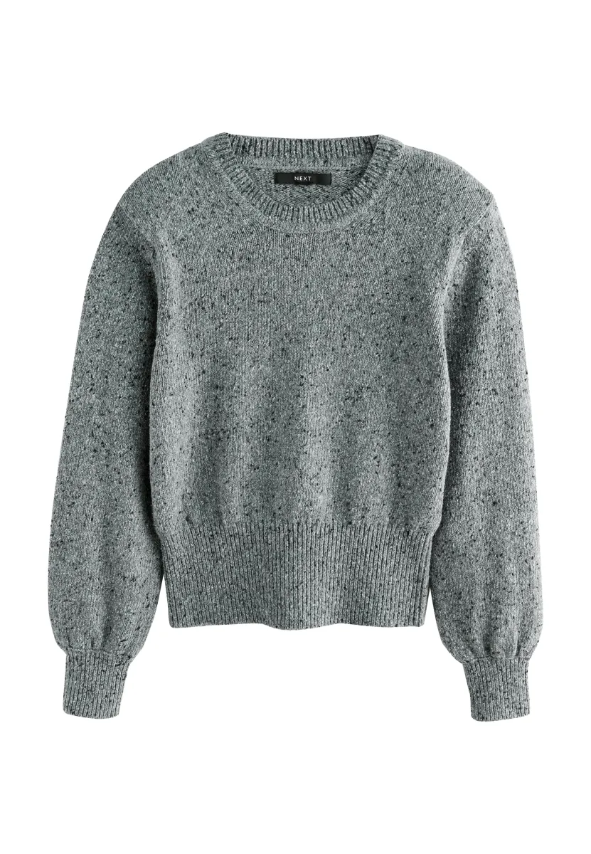BLEND SHOULDER PADDED WAISTED NAPPY - Strickpullover - grey