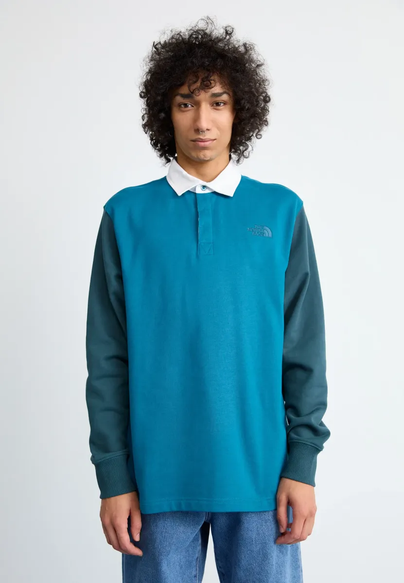 BLOCK RELAXED RUGBY - Strickpullover - mineral ink/deep cypress