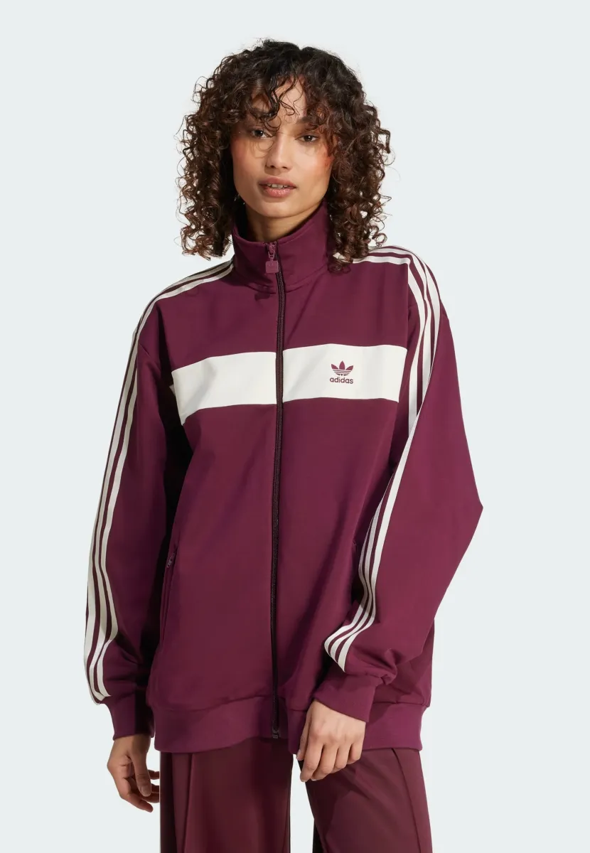 BLOCKED - Sweatjacke - maroon cream white