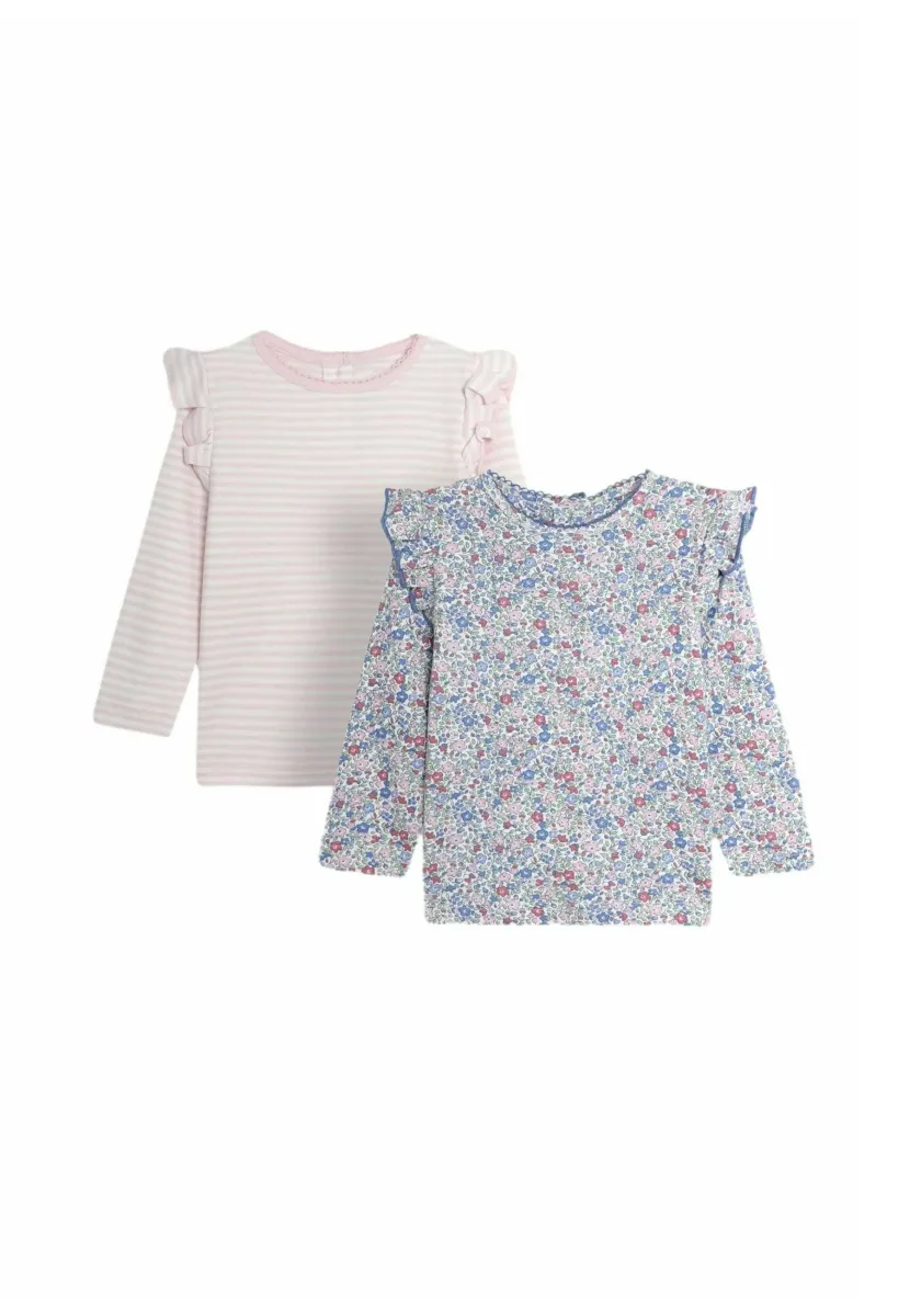 BLOOM DITSY FLORAL STRIPE FRILL 2 PACK  REGULAR FIT - Langarmshirt - pink