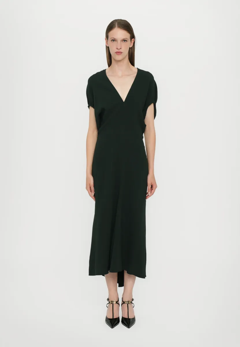 BLOUSON DETAIL MIDI DRESS - Freizeitkleid - dark pine