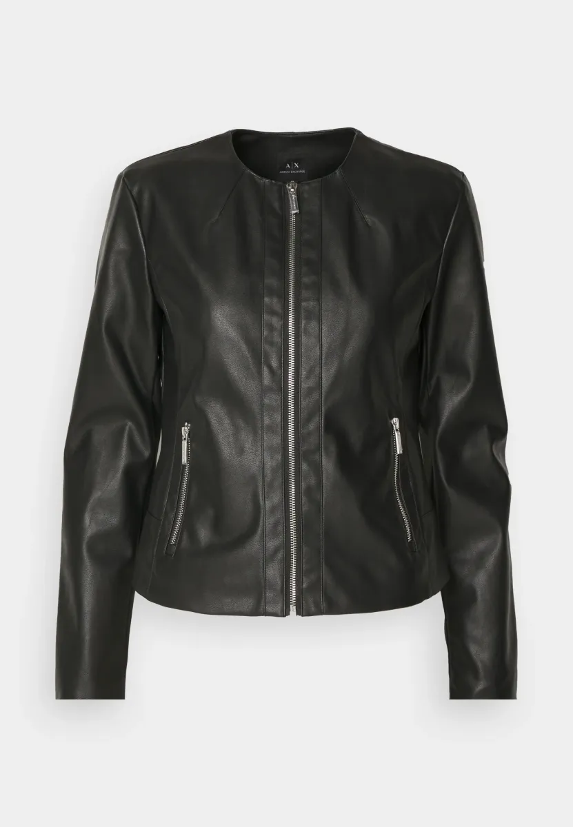 BLOUSON - Kunstlederjacke - black