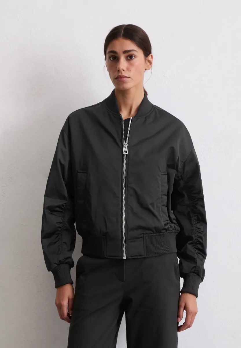BLOUSON WELT POCKETS FRONT PLACKET - Bomberjacke - black