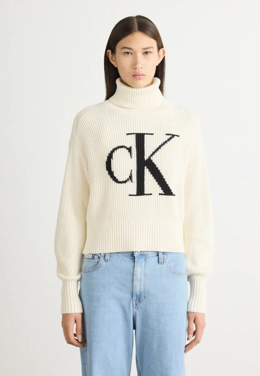 BLOWN UP LOOSE SWEATER CONTRA - Strickpullover - ivory