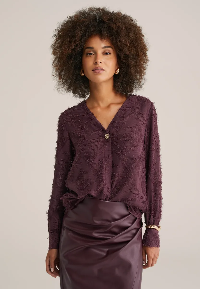 Bluse - burgundy red