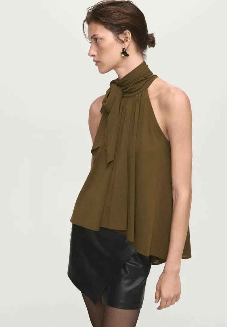 Bluse - khaki