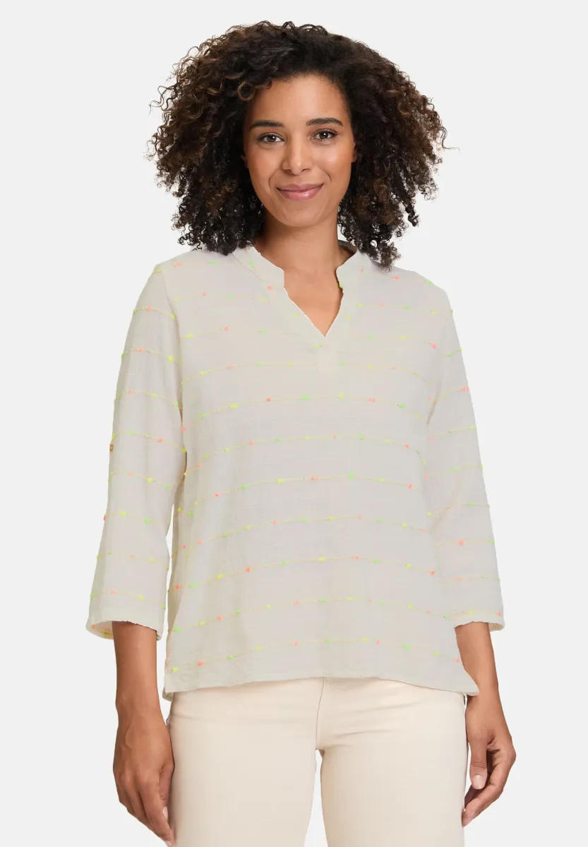 Bluse - white orange