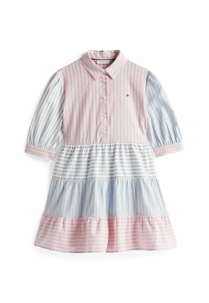 Blusenkleid - light pink multi stripes