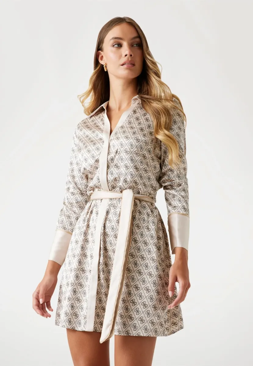 Blusenkleid - mehrfarbig beige