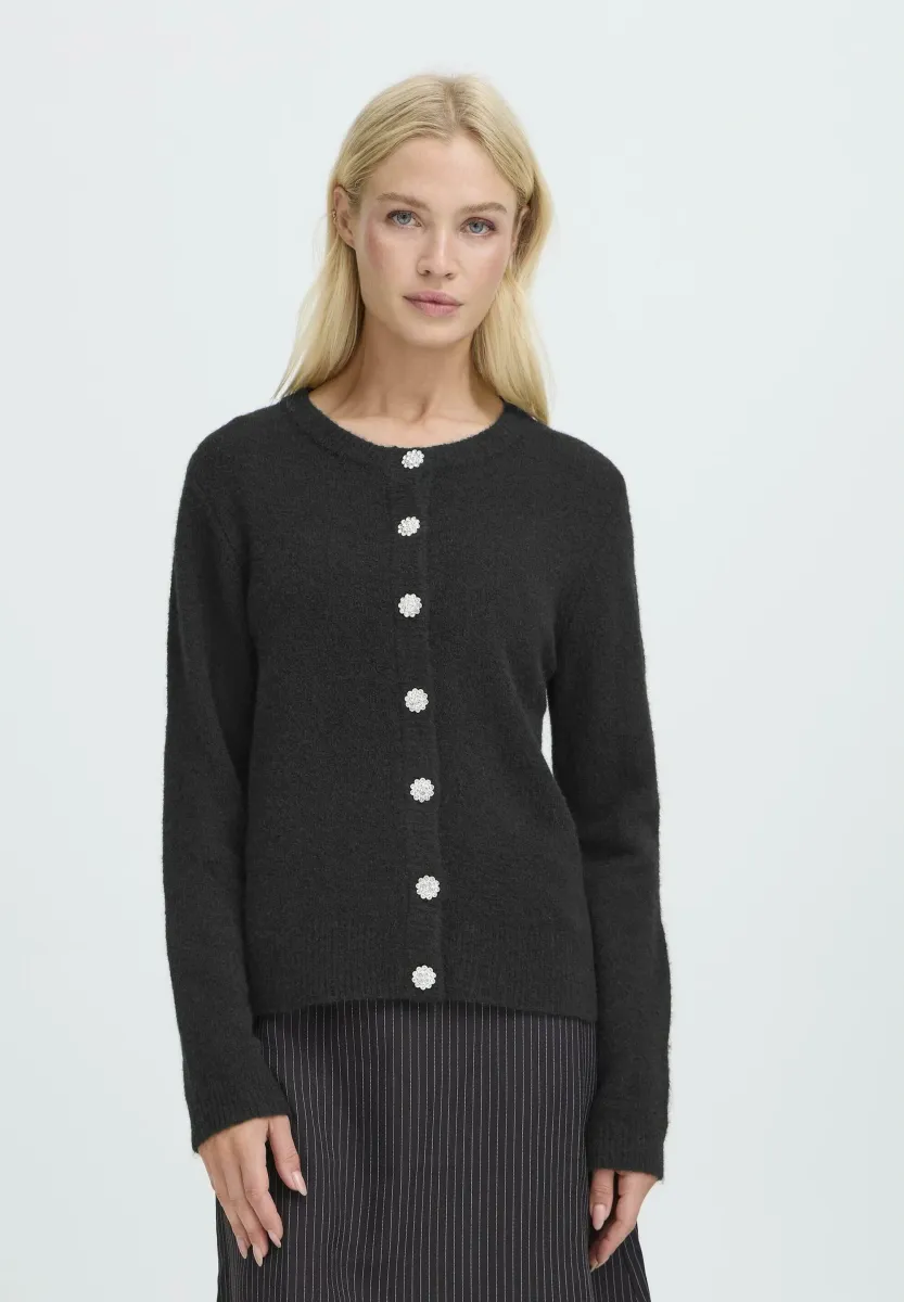 BMMMINNA CARDIGAN - Strickjacke - meteorite