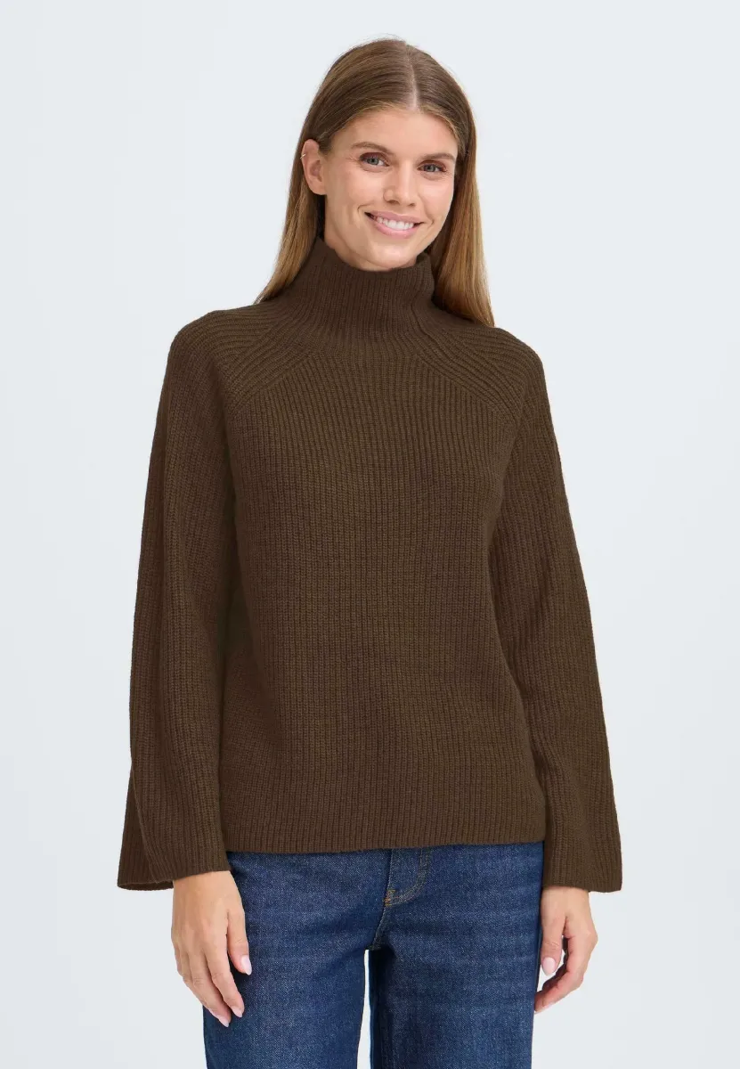 BMMNELLY TURTLENECK - Strickpullover - coffee bean
