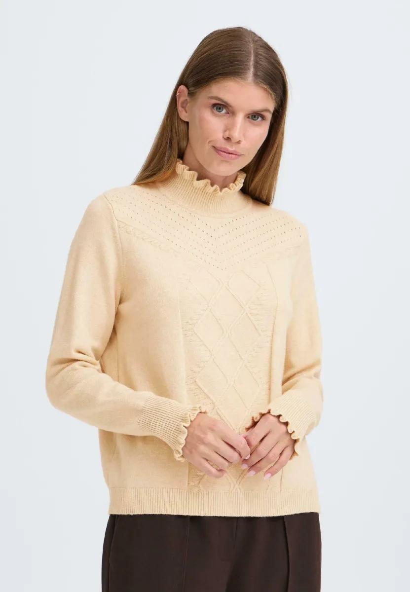 BMMNERA - Strickpullover - oatmeal melange