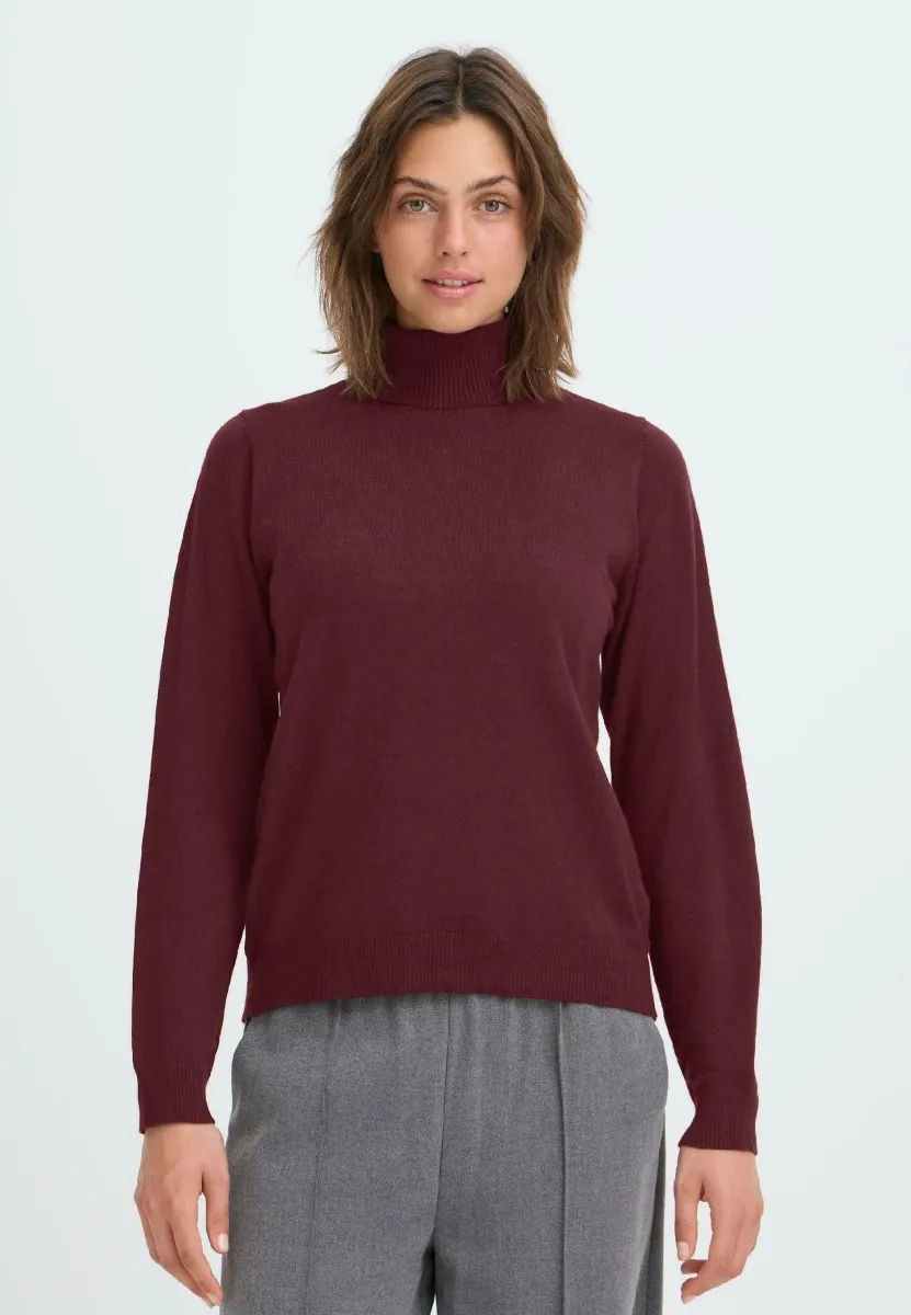 BMMNORA ROLLNECK - Strickpullover - port royale