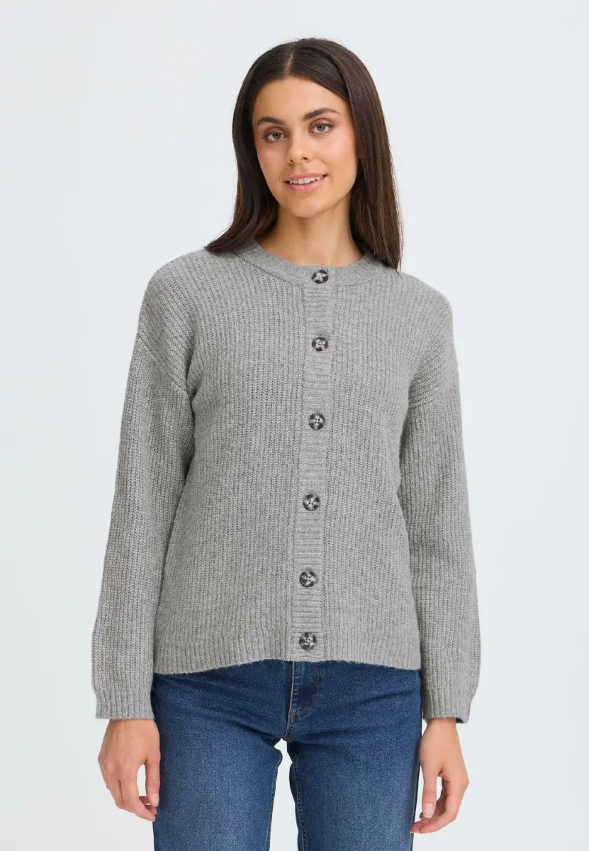 BMMOLARA - Strickjacke - mid grey melange