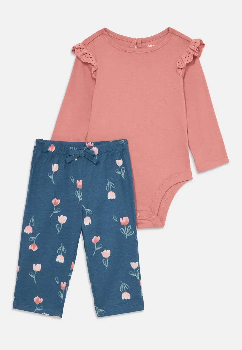 BODYSUIT PANT SET - Body - dark blue/pink