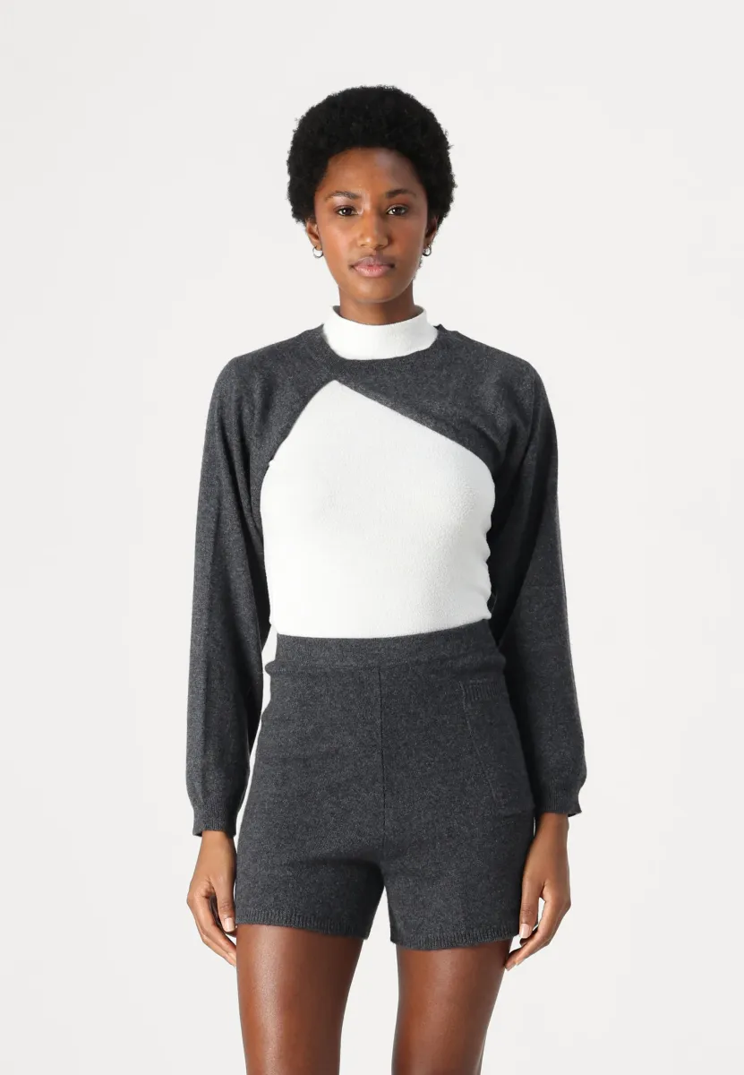 BOLERO TWO-WAY - Strickpullover - graphite