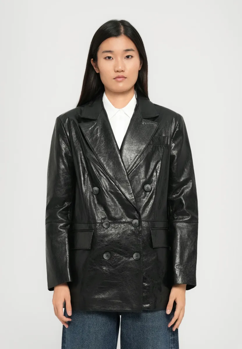 BOLIVIA - Lederjacke - schwarz