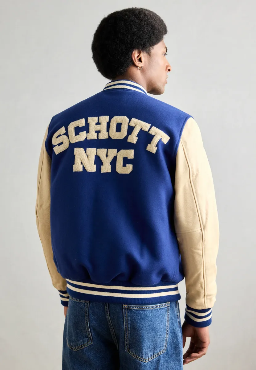 Bomberjacke - blue/beige