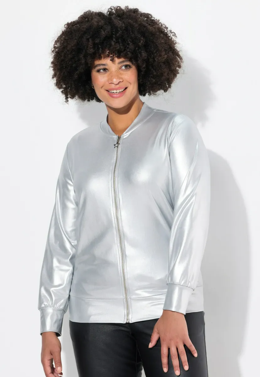 Bomberjacke - silver