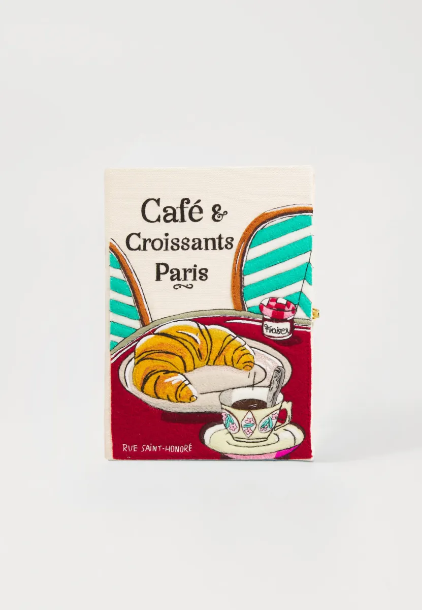 BOOK CAFÉ AND CROISSANTS - Clutch - white/multi-coloured