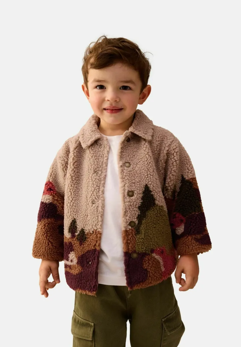 BORG - Fleecejacke - neutral scenic print