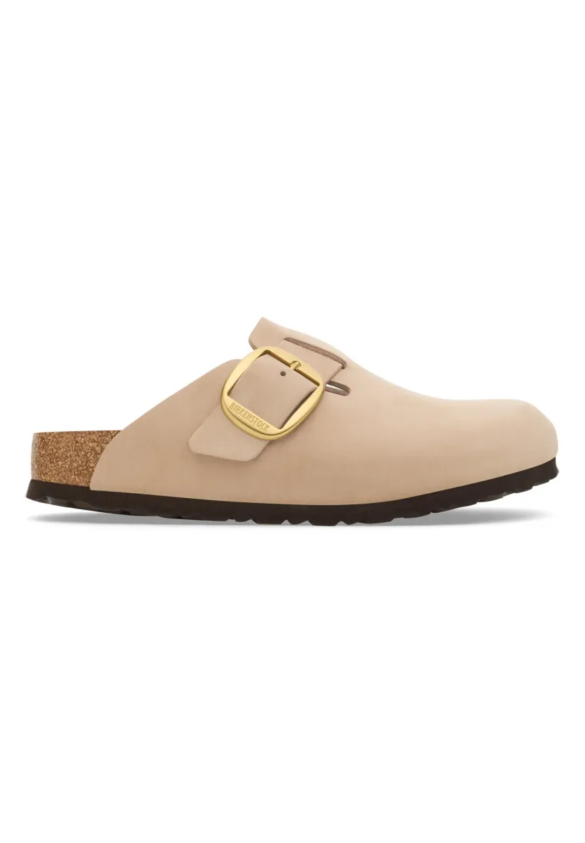 BOSTON BIG BUCKLE LENB PURE SAGE NARROW - Pantolette flach - sandcastle